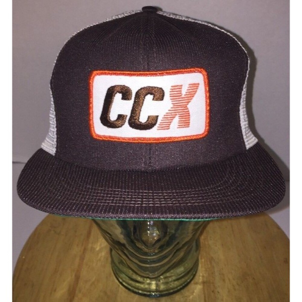 VTG CCX Conway Central Express Brown White Trucker Hat Cap Snapback Freight USA